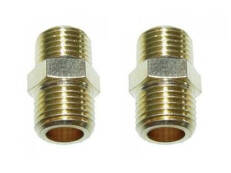 Güde Messing Doppelnippel 2 x 1/4 Zoll AG 2 Stk.